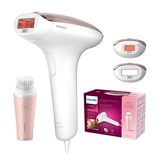 Philips Lumea Advanced IPL-Haarentfernungsgerät mit VisaPure Mini Mini-Gesichtsreinigungsbürste (Modell BRI922/00)